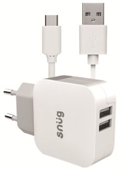 Snug Home Charger With USB Type-C Charge and Sync Cable - Avail