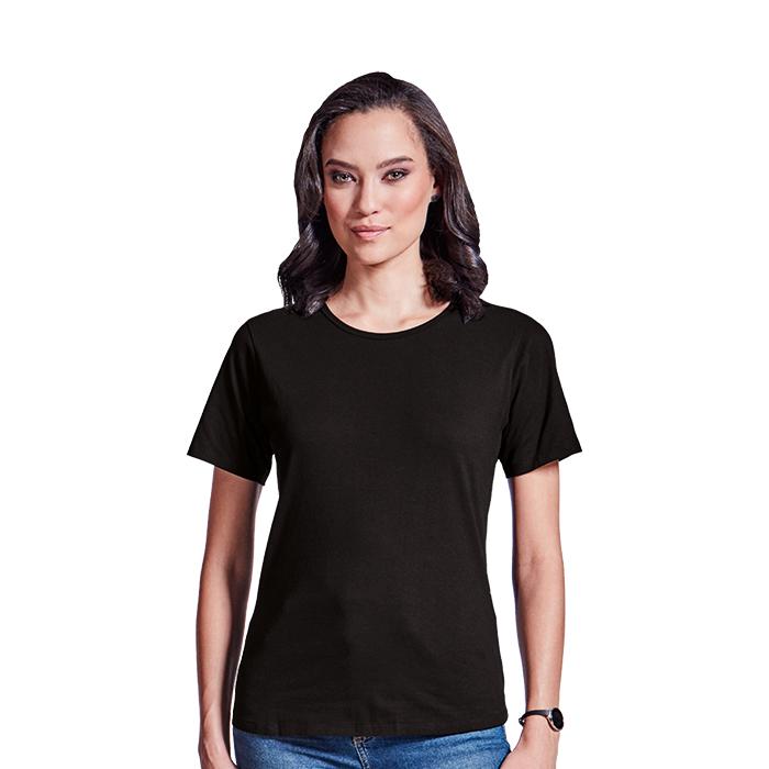 Ladies Organic Cotton Crew Neck T-Shirt. Black, Charcoal, Navy,