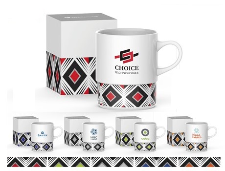 Geo Coffee Mug - Avail in: Black, Blue, Lime, Orange or Red