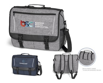 Collegiate Compu-Messenger Bag - Avail in: Grey or Navy