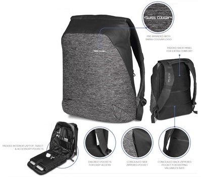 Swiss Cougar Equity Tech Backpack - Grey