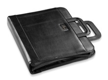 Obsidian Zip-Around Drop-Handle Folder