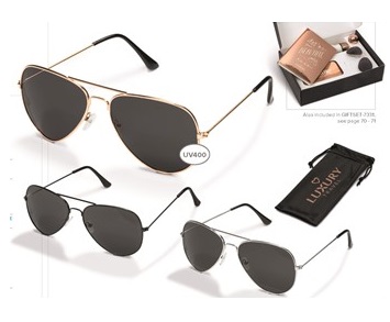 Crossfield Sunglasses - Black, Copper or Silver