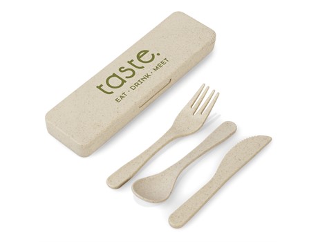 Okiyo Eco Friendly Heiki Wheat Straw Cutlery Set