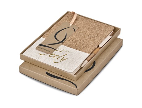 Okiyo Eco Friendly Cardon Cork A5 Notebook Giftset