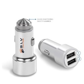 Commute USB Car Charger - Silver