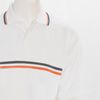 Mens Breezer Golf Shirt - White/Navy/Orange