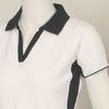 Ladies Summer Polo Golf Shirt - White/Black