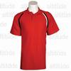 Michael Golf Shirt - Red/Black/White