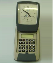 Calculator And Analogue Alarm Desk Clock