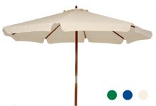 3m Round Wooden Umbrella.  Navy