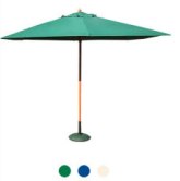 3 m Square Wooden Umbrella.  Natural