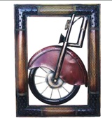 Metal Dcor Wheel Wall Plaque 45 * 60cm