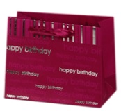 Set 6 Gift Bags - Happy Birthday Purple Large