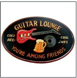 Guitar Lounge Wall Plaque 40 * 60cm