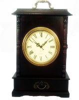Wooden Carraige Desk Clock - 38cm High