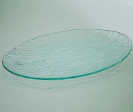 Oval Glass Platter - Ripple 41cm