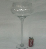 Footed Glass Candle Holder 58cm High