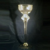 Footed Glass Candle Holder 40 * 13.5cm Diameter