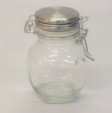 Hermetic Glass Spice Jar with Stainless Steel Lid - 9cm (Height)