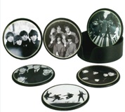 Set 6 Black/White Beatles Coasters