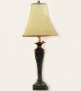 Mosiac Mirror desk Lamp with Silk Shade - 81cm