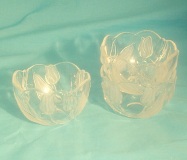 Satin Rose Glass Bowls - Set 3 - 14cm