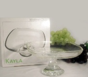 Kayla Footed Glass Dish - 20.5cm