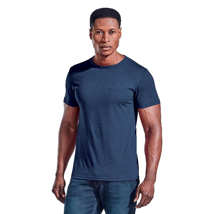 Barron Mens Melange Crew Neck T-Shirt - Avail in: Blue Melange