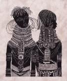 Two Turkana girls Heidi Lange Prints