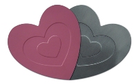 One Size Hearts Coaster Single - Avail In: Aluminium, Pink, Red,