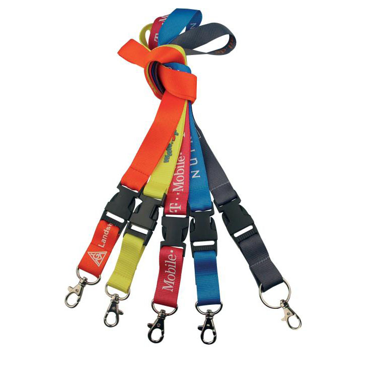 Classic lanyard about 2 cm wide, long version, detachable with k ...