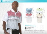 190G Horizontal Stripe Golf Shirt