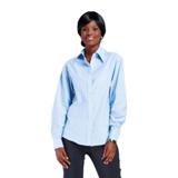 Ladies Chambray Short Sleeve Blouse (100% Cotton)